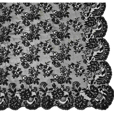 Mantilla rectangular negra para Semana Santa