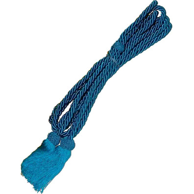 Cíngulo de rayón con borla de hilo de cuquillo azul