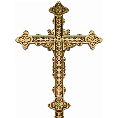 Cruz parroquial de bronce | Cuatro Evangelistas