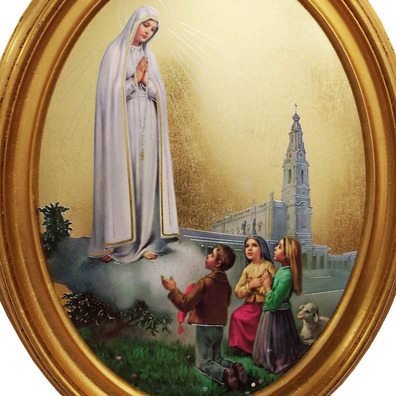 Cuadro con la imagen de la Virgen de Fátima