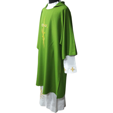 Dalmática en los cuatro colores litúrgicos verde