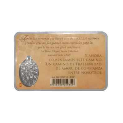 Estampa del Papa Francisco con medalla | Amarilla