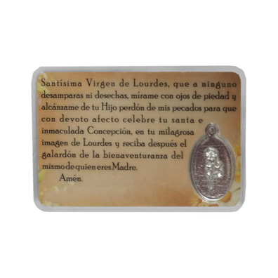 Estampa  de la Virgen de Lourdes | Estampas religiosas
