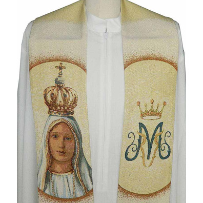 Estola mariana con Nuestra Señora de Fátima