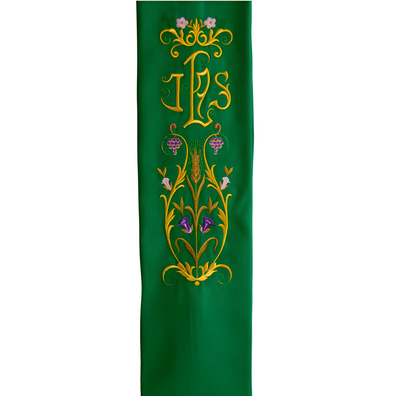 Estolón de terlenka con bordado doble especial de JHS verde