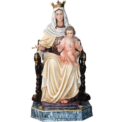 Virgen del Carmen sentada con el Niño