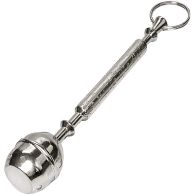 Hisopo de metal niquelado | 21 cm. largo