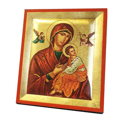 Icono bizantino Perpetuo Socorro | 13 x 10,5 cm.