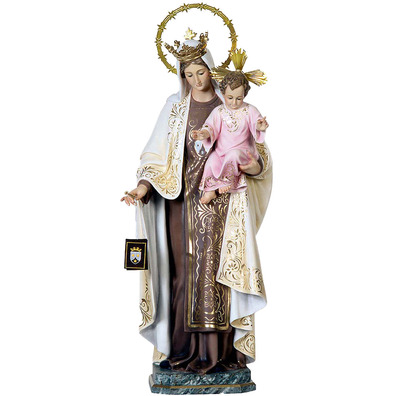 Imagen de la Virgen del Carmen con escapulario