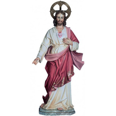 Sagrado Corazón de Jesús con el brazo extendido