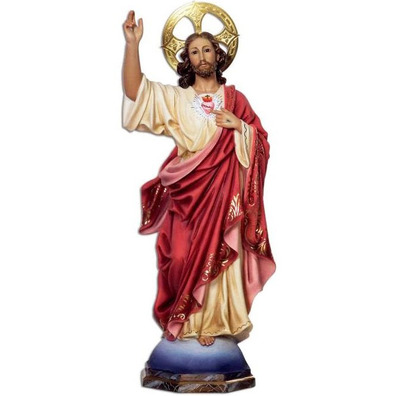 Sagrado Corazón de Jesús con el brazo en alto