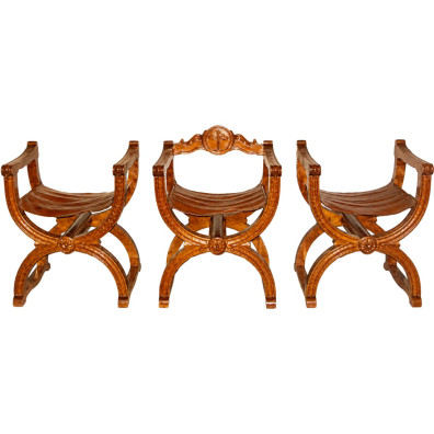 Juego de sedes en madera de cerezo