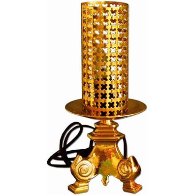Lámpara del Santísimo eléctrica baño dorado