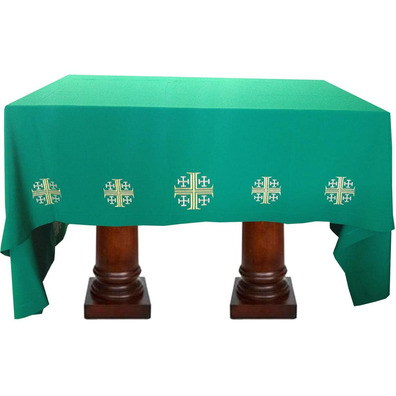 Manteles para altar de Iglesia Católica verde