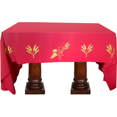 Manteles para mesa de altar con tela de color rojo