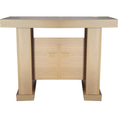 Mesa de altar de melamina imitación madera