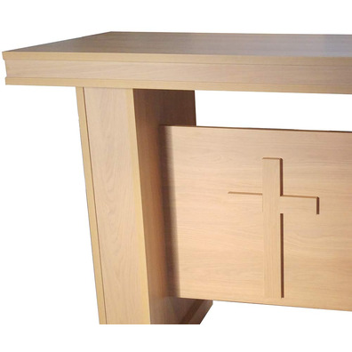 Mesa de altar de melamina imitación madera