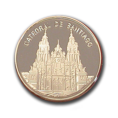 Moneda con baño de plata - Catedral de Santiago