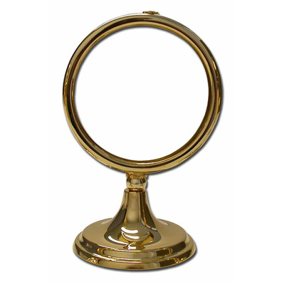 Ostensorio dorado con base circular