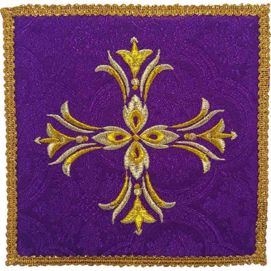 Palia bordado Cruz | Paños de altar morado