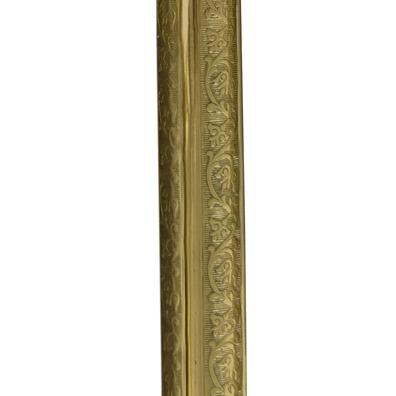 Porta estandartes mariano de bronce - Vara repujada