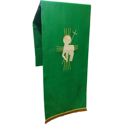 Paño de atril de poliéster en los cuatro colores litúrgicos verde