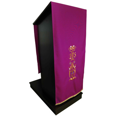 Paño de atril con JHS y otros bordados litúrgicos
