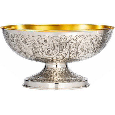 Patena de plata repujada