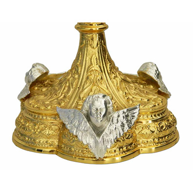 Custodia de bronce con baño de oro para forma de 20 cm.
