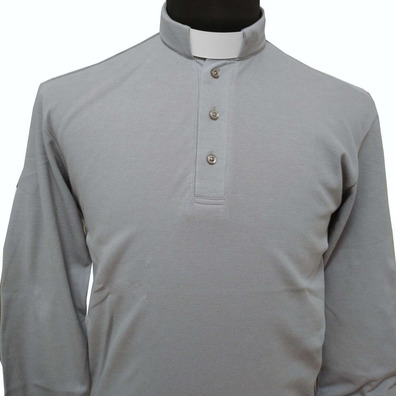 Polo clergyman gris claro | M/L