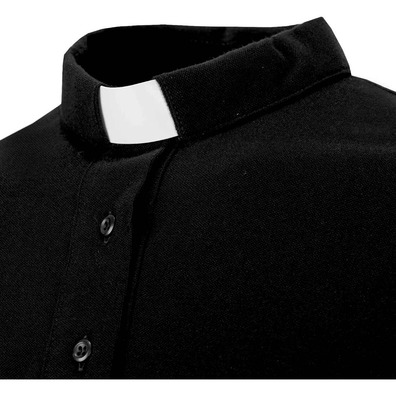 Polos negros para sacerdote | Manga larga