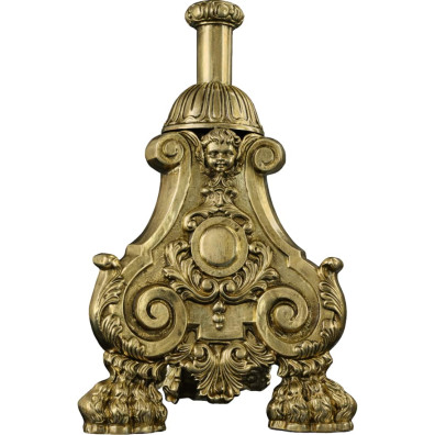 Porta Cruz parroquial de bronce