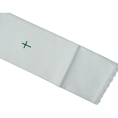 Purificador blanco con Cruz bordada verde