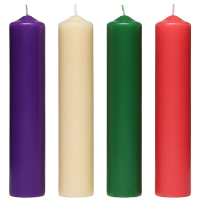Velas para corona de Adviento  | 4 colores | 5 x 27 cm.