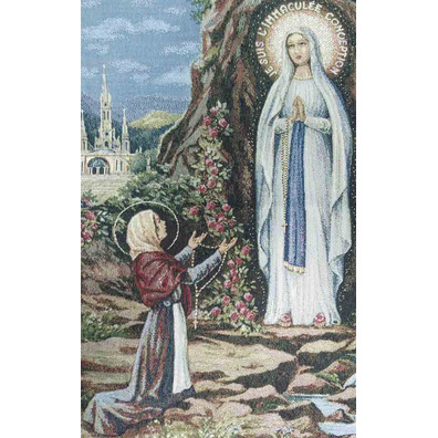 Tapiz de la Virgen de Lourdes