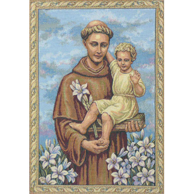 Tapiz de San Antonio de Padua con el Niño