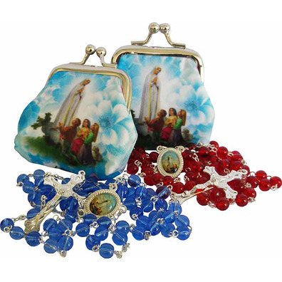 Rosario de la Virgen de Fátima con rosariera