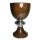 Cáliz de plata y madera con 20 cm. de altura