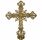 Cruz en bronce con INRI y elementos litúrgicos