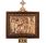 Vía Crucis de bronce con marco de madera