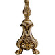 Candelero de bronce con base con tres apoyos