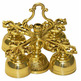 Carrillón de bronce con cuatro campanillas