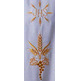 Casulla de poliéster y lana con IHS dorado blanco