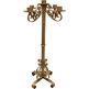 Candelabro dorado | Corona de Adviento y porta Cirio