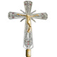 Cruz parroquial plateada fabricada en fundición