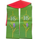 Estolón litúrgica bordado JHS | Reversible rojo / verde