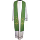 Estola sacerdotal reversible con bordados rojo / verde
