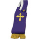 Estola con Cruces y fleco dorado morado