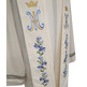 Estolas sacerdotales marianas | Bordado monograma y flores