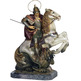 San Jorge a caballo lucha con el dragón